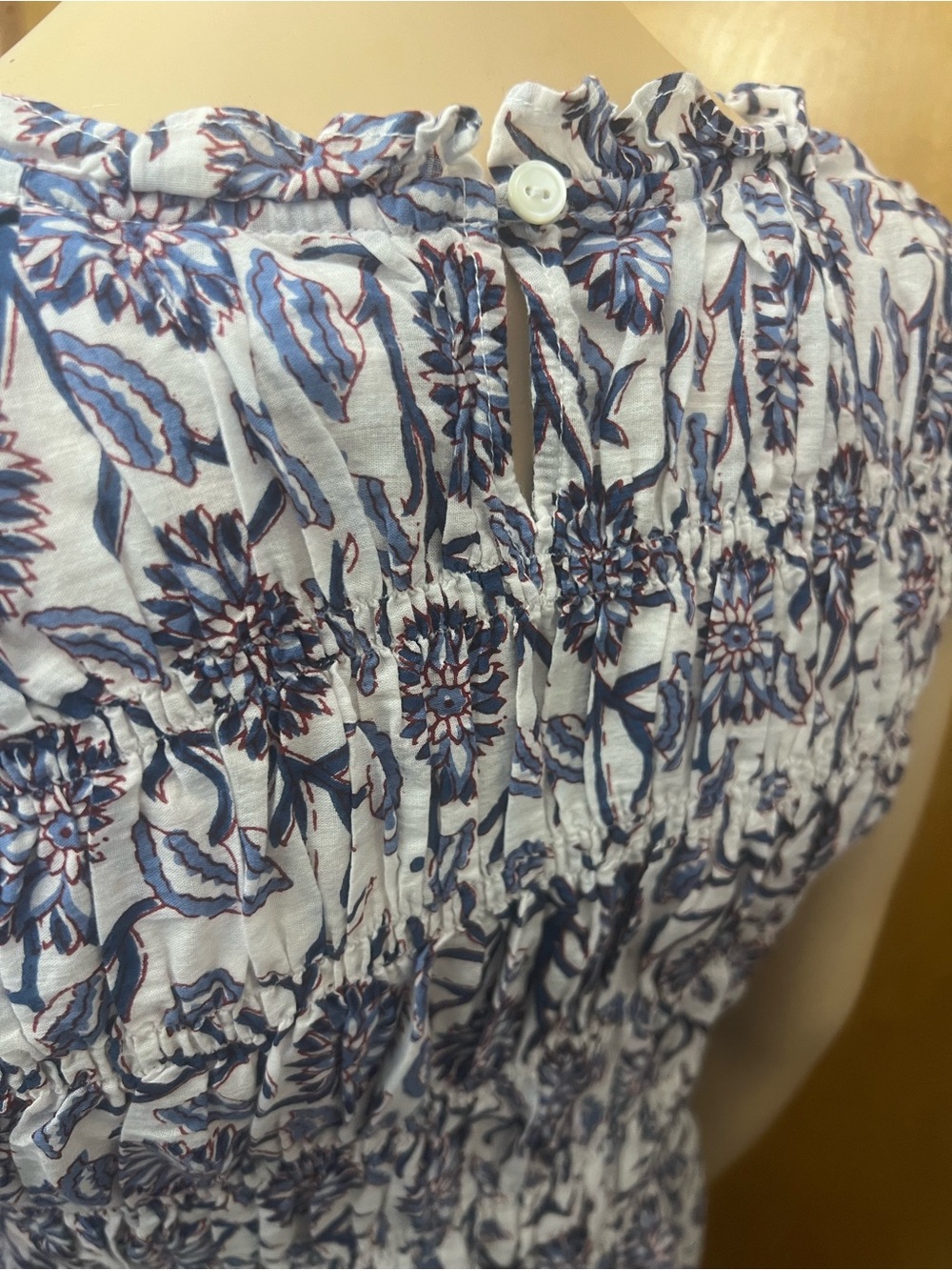 Velvet by Graham & Spencer "Marla" Block-Printed Cotton Dress, Like New - Picture 7 of 16